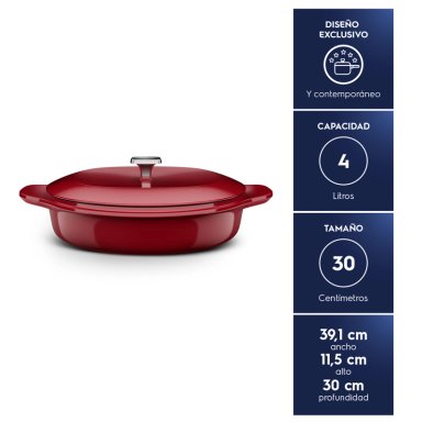 WOK DE HIERRO FUNDIDO ESMALTADO ELECTROLUX EXPERT 30 CM  - 8