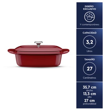 OLLA OVALADA DE HIERRO FUNDIDO ESMALTADO ELECTROLUX EXPERT 27 CM  - 2