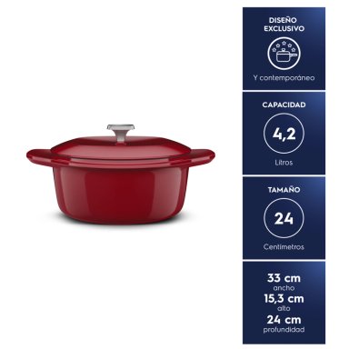 OLLA DE HIERRO FUNDIDO ESMALTADO ELECTROLUX EXPERT 24 CM - 2