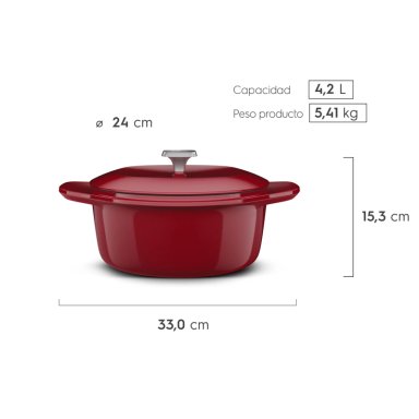 OLLA DE HIERRO FUNDIDO ESMALTADO ELECTROLUX EXPERT 24 CM - 3