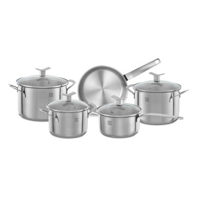 JUEGO BATERIA OLLAS ACERO INOXIDABLE ELECTROLUX 5 UN - 1