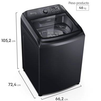 Lavadora Automática 21kg Carga Superior Expert LEB21 Negra - 8