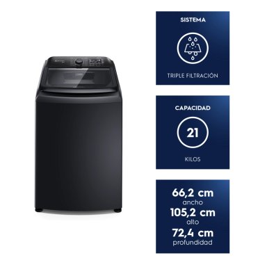 Lavadora Automática 21kg Carga Superior Expert LEB21 Negra - 9