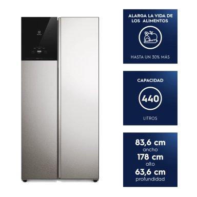 REFRIGERADOR 440L NO FROST SIDE BY SIDE INVERTER ES40S INOX - 3