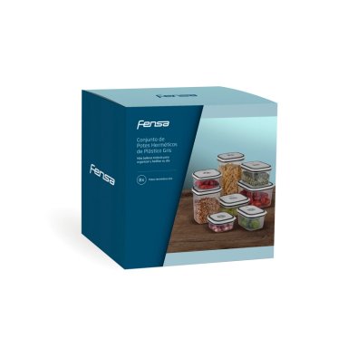 SET CONTENEDORES DE PLASTICO HERMÉTICOS FENSA 8 UN - 4