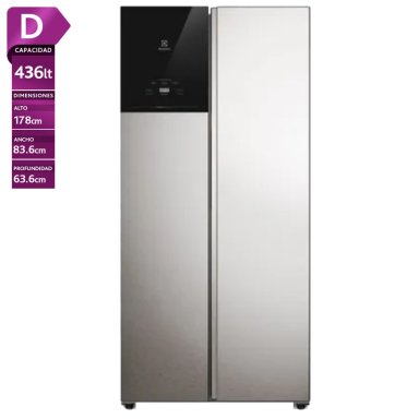 REFRIGERADOR 440L NO FROST SIDE BY SIDE INVERTER ES40S INOX - 1