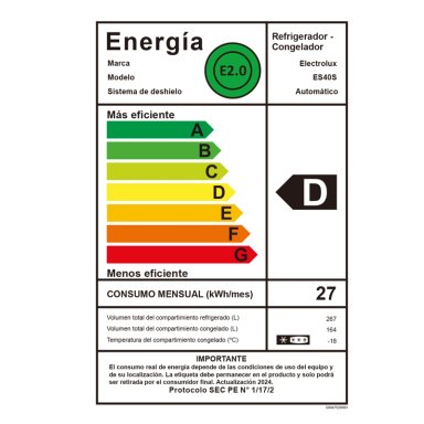 REFRIGERADOR 440L NO FROST SIDE BY SIDE INVERTER ES40S INOX - 12