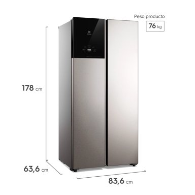 REFRIGERADOR 440L NO FROST SIDE BY SIDE INVERTER ES40S INOX - 2