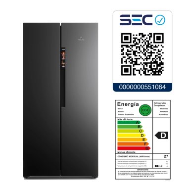 REFRIGERADOR 430L NO FROST SIDE BY SIDE INVERTER MAS430B NEGRO - 2
