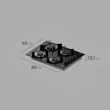 ENCIMERA A GAS 4 PLATOS EXPERIENCE TRIPLE LLAMA KE4GC - 7
