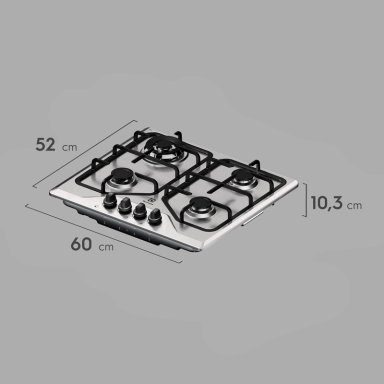 ENCIMERA A GAS 4 PLATOS EXPERIENCE MULTI LLAMA KE4XC INOX - 7