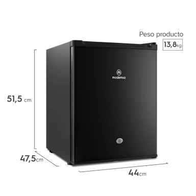 FRIGOBAR 50L FRIO DIRECTO CON LLAVE Y LUZ LED MMB50BLK NEGRO - 2