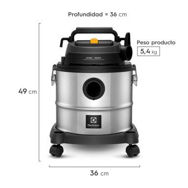 ASPIRADORA DE AGUA Y POLVO ELECTROLUX GT20I ACERO INOXIDABLE - 2