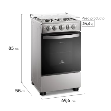 COCINA A GAS 4 PLATOS LIMPIAFACIL Y PARRILLAS ALAMBRON FM4ES - 5