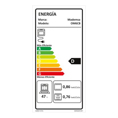 HORNO EMPOTRABLE ELE CTRICO 59L CONVECTOR Y TEMPORIZADOR OM6CB - 5