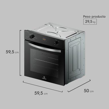 HORNO EMPOTRABLE ELE CTRICO 59L CONVECTOR Y TEMPORIZADOR OM6CB - 6