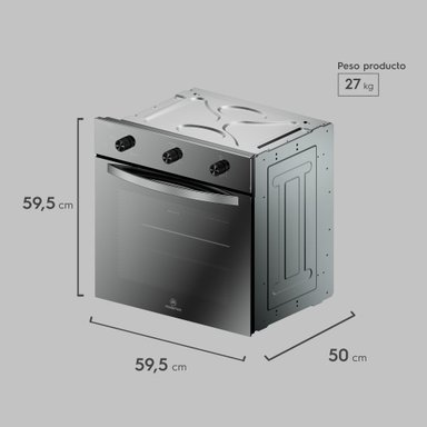 HORNO EMPOTRABLE ELE CTRICO 59L TEMPORIZADOR Y LIMPIA FACIL OM6TX - 6