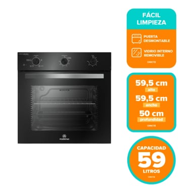 HORNO EMPOTRABLE ELE CTRICO 59L TEMPORIZADOR Y LIMPIA FACIL OM6TB - 3
