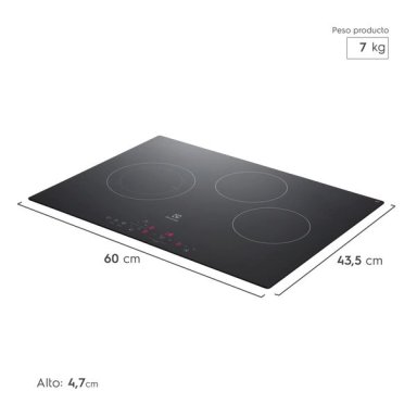 ENCIMERA ELE CTRICA 3 PLATOS VITROCERAMICA PANEL TOUCH VE6DT - 4