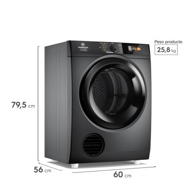 SECADORA DE ROPA 9KG CARGA FRONTAL SECADO AUTOMATICO 9D SZG - 2
