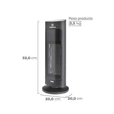 ESTUFA ELÉCTRICA MADEMSA 2000W DIGITAL OSCILACION EH100 - 2