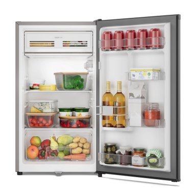 FRIGOBAR 90L FRIO DIRECTO CON LLAVE Y LUZ LED MMB90S SILVER - 7