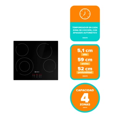 ENCIMERA ELE CTRICA 4 PLATOS MADEMSA VITROCERAMICA VM4TR - 7