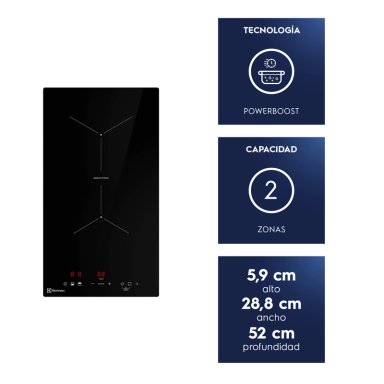 ENCIMERA INDUCCION 2 PLATOS ELE CTRICA EFFICIENT IE2TP - 10