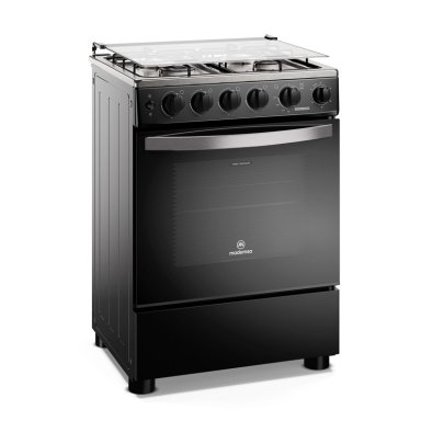 COCINA A GAS 4 PLATOS HORNO VAPOR Y TEMPORIZADOR FM4TPC NEGRA - 3