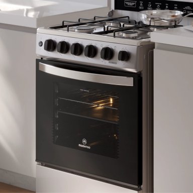 COCINA A GAS 4 PLATOS HORNO VAPOR Y TEMPORIZADOR FM4TSC SILVER - 8