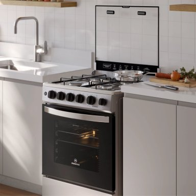 COCINA A GAS 4 PLATOS HORNO VAPOR Y TEMPORIZADOR FM4TSC SILVER - 9