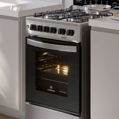 COCINA A GAS 4 PLATOS HORNO VAPOR Y GRILL FM4FSC INOX - 2