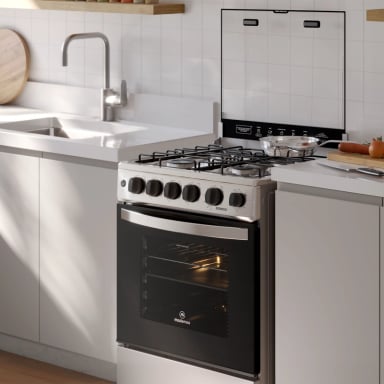 COCINA A GAS 4 PLATOS HORNO VAPOR Y GRILL FM4PSC INOX - 9