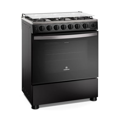 COCINA A GAS 6 PLATOS HORNO VAPOR Y PARRILLA PLETINA FM6SPC NEGRA - 9
