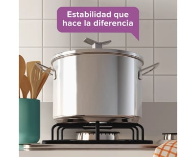 ENCIMERA A GAS 4 PLATOS ENCENDIDO AUTOMATICO KM4GX INOX - 7