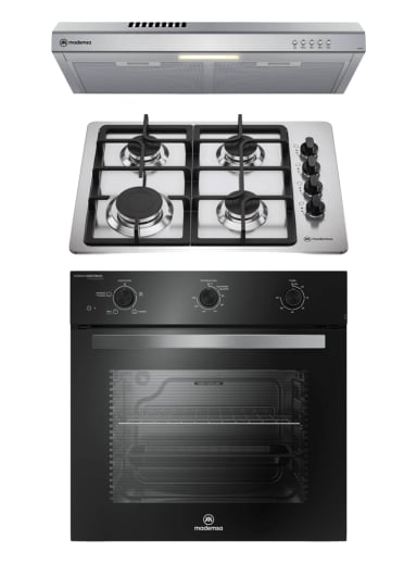 KIT EMPOTRABLE HORNO OM6TB + ENCIMERA KM4CX + CAMPANA DM6SS - 1