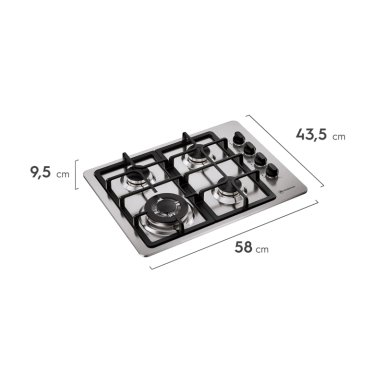 KIT EMPOTRABLE HORNO OM6TX + ENCIMERA KM4TX + CAMPANA DM6SS - 6