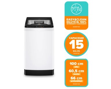 LAVADORA AUTOMATICA 15KG CARGA SUPERIOR MDWMT15W BLANCA - 3