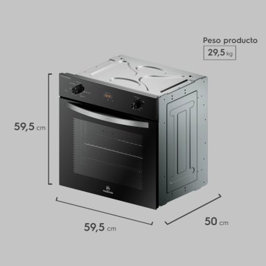 HORNO EMPOTRABLE ELE CTRICO 59L CONVECTOR Y TEMPORIZADOR OM6CB - 2