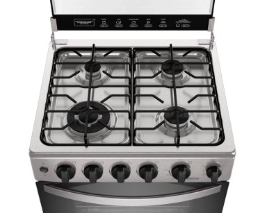 COCINA A GAS 4 PLATOS HORNO VAPOR Y TRIPLE LLAMA FM4SSC INOX - 5