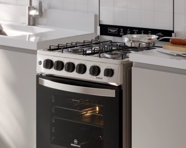 COCINA A GAS 4 PLATOS HORNO VAPOR Y TRIPLE LLAMA FM4SSC INOX - 9
