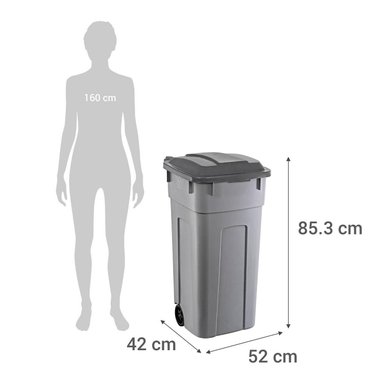 BASURERO PAPELERO CONTENEDOR 93L CON TAPA - 5