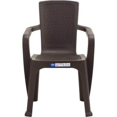 SILLA COMEDOR REYPLAST MANU RATTAN CAFE TERRAZA CAMPING CON APOYABRAZOS - 1