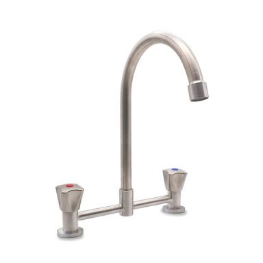 COMBINACION GRIFO LLAVE DOBLE PARA LAVAPLATOS DELIA - 1