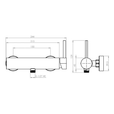MONOMANDO LLAVE GRIFO DE DUCHA MODELO VEROLI MARCA STRETTO - 4