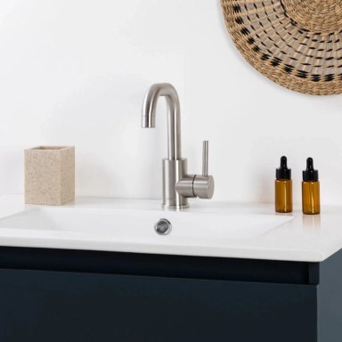 MONOMANDO LAVAMANOS ACERO INOXIDABLE MODELO NOVARA INOX SATINADO - 5