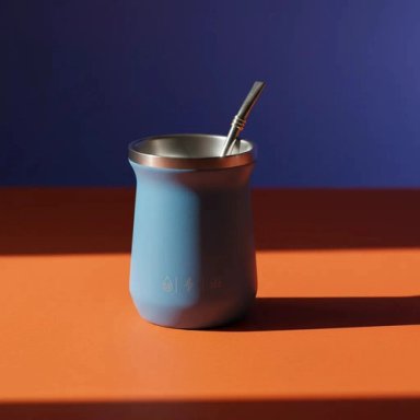 MATERO ACERO INOXIDABLE HALTEN 300 ML AZUL - 1