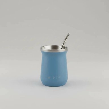 MATERO ACERO INOXIDABLE HALTEN 300 ML AZUL - 5
