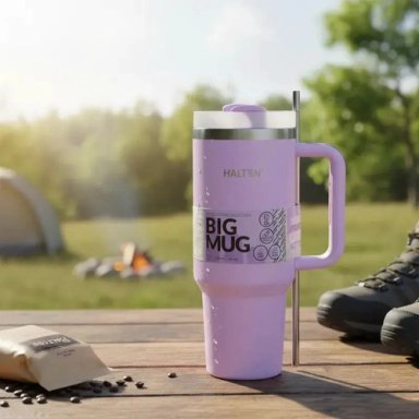 TERMO 1.2 L HALTEN GRANDE ACERO INOXIDABLE VIOLETA - 4