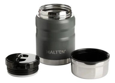 TERMO PARA COMIDA 750 ML ACERO INOXIDABLE HALTEN GRIS - 4